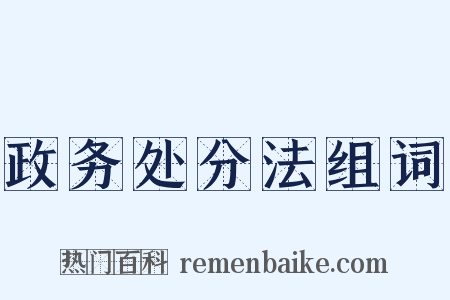 政务处分法组词是什么意思的图片